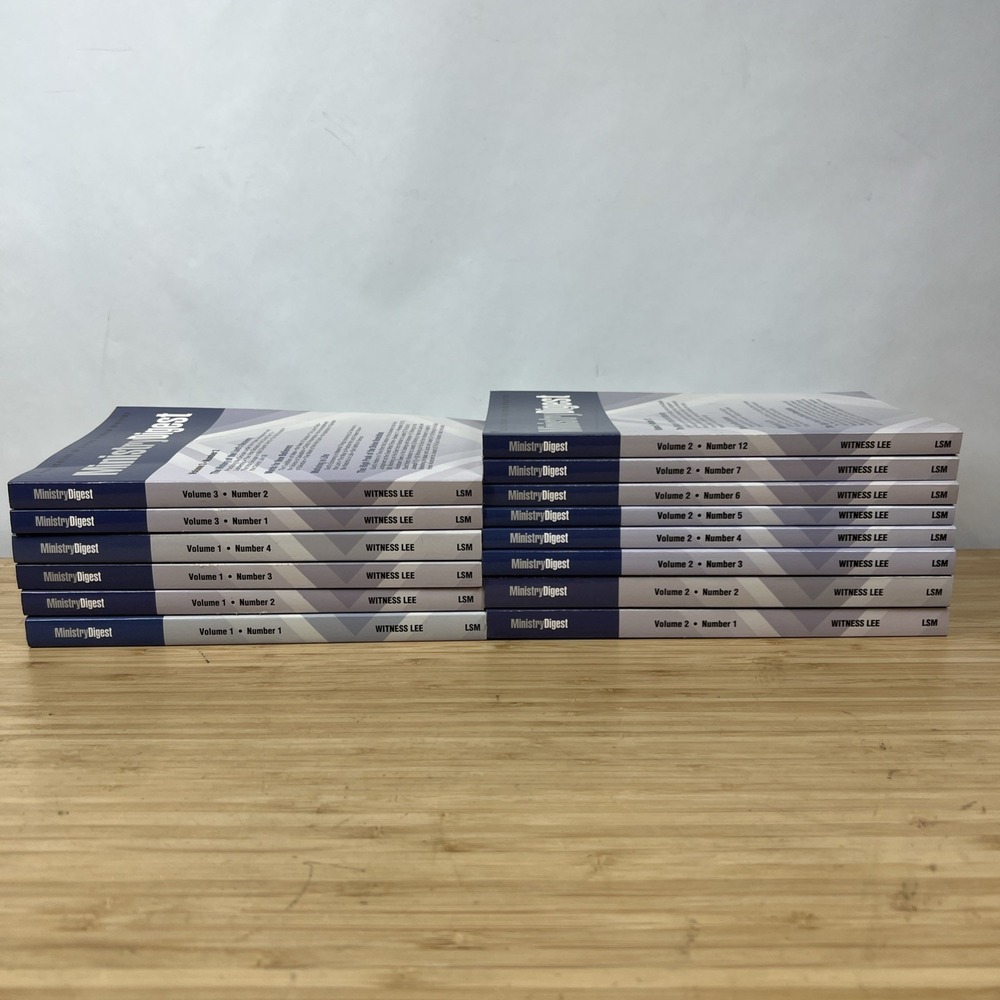 Witness Lee Ministry Digest Lot 14 Books Vol 1 2 3 Living Stream Ministry LSM